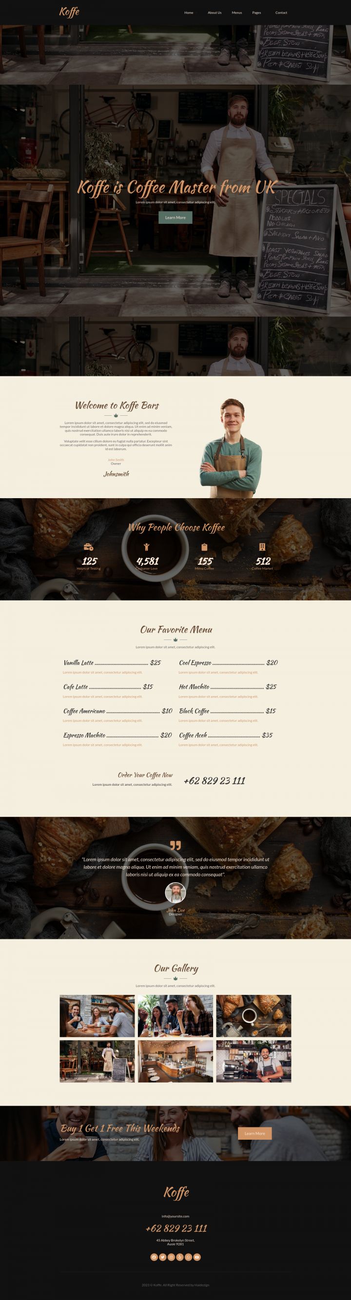 WordPress шаблон ThemeForest Koffe