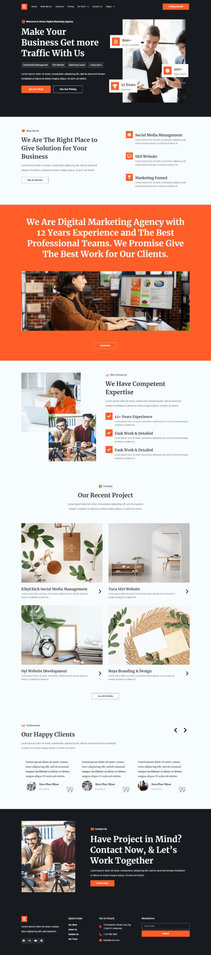 WordPress шаблон ThemeForest Krono