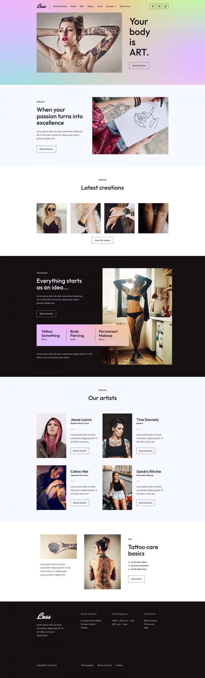 WordPress шаблон ThemeForest Lass