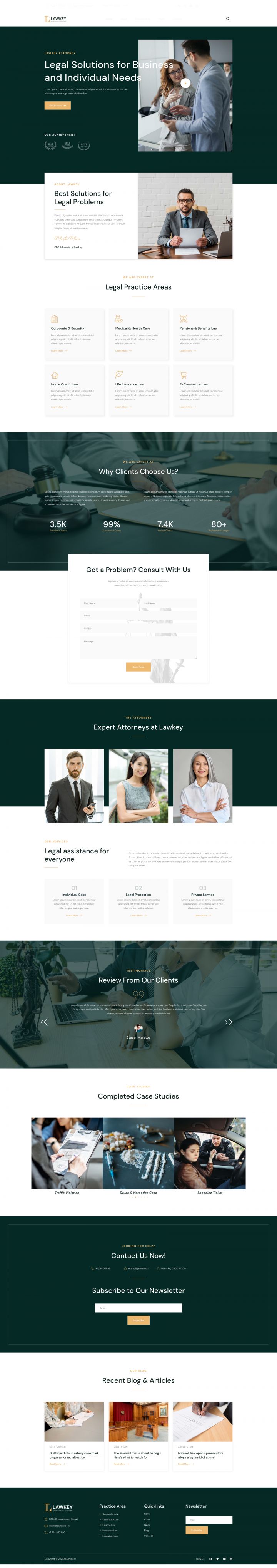 WordPress шаблон ThemeForest Lawkey