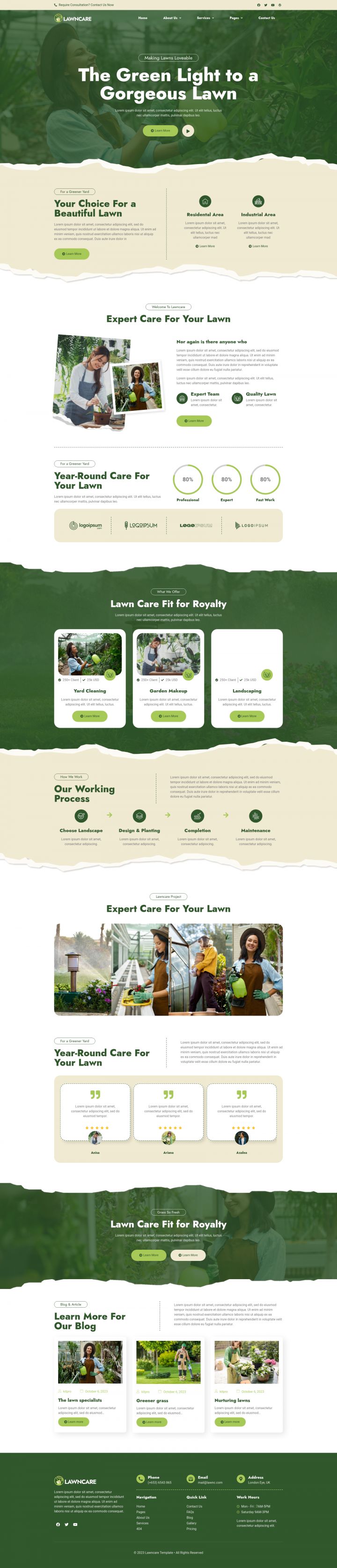 WordPress шаблон ThemeForest Lawncare