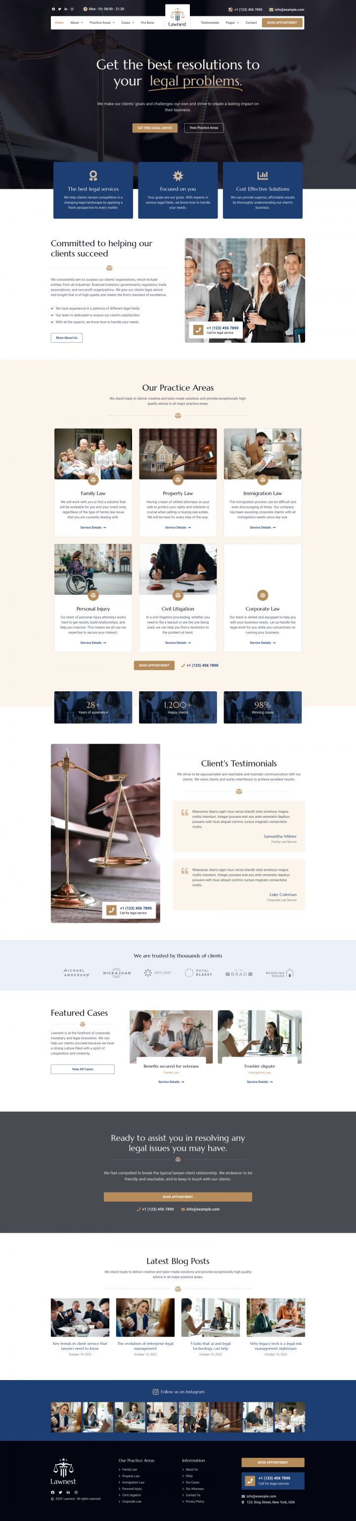 WordPress шаблон ThemeForest Lawnest