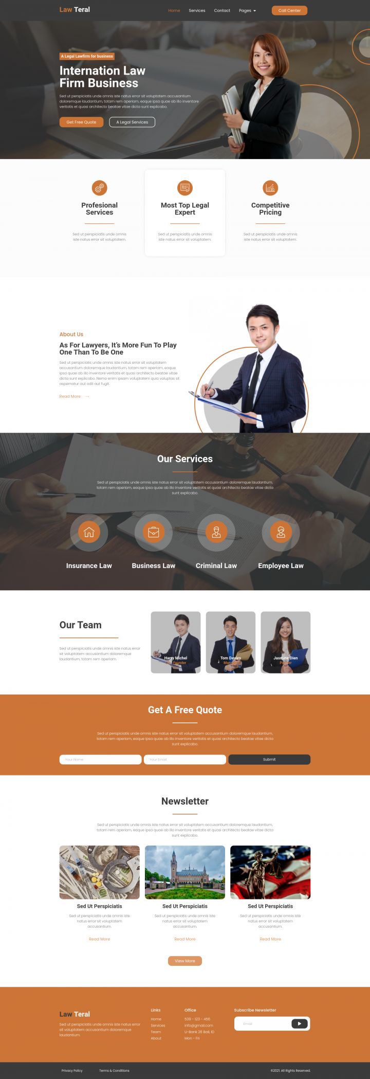 WordPress шаблон ThemeForest LawTeral