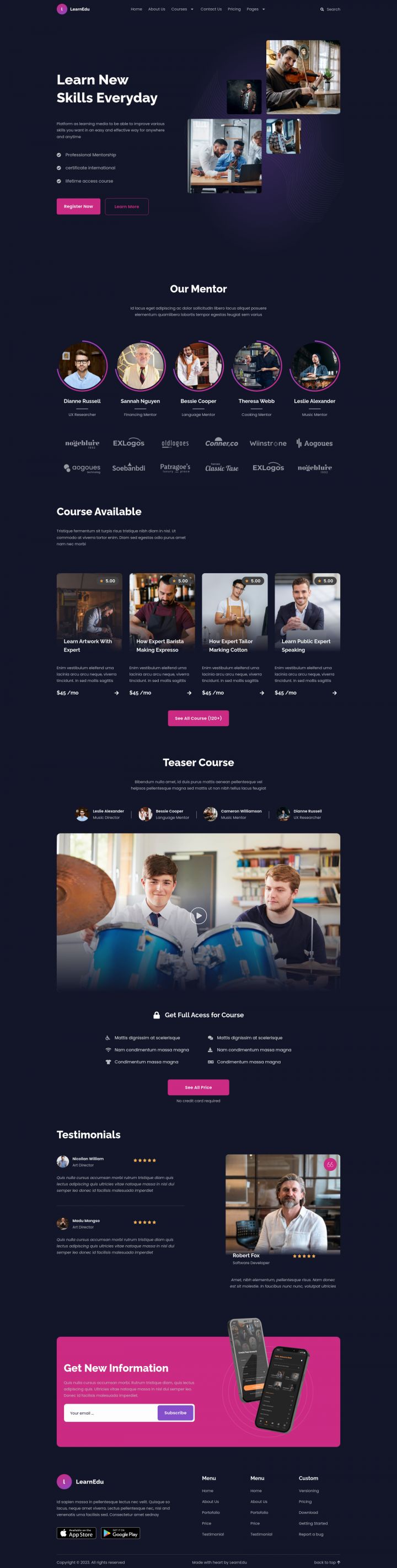 WordPress шаблон ThemeForest LearnEdu