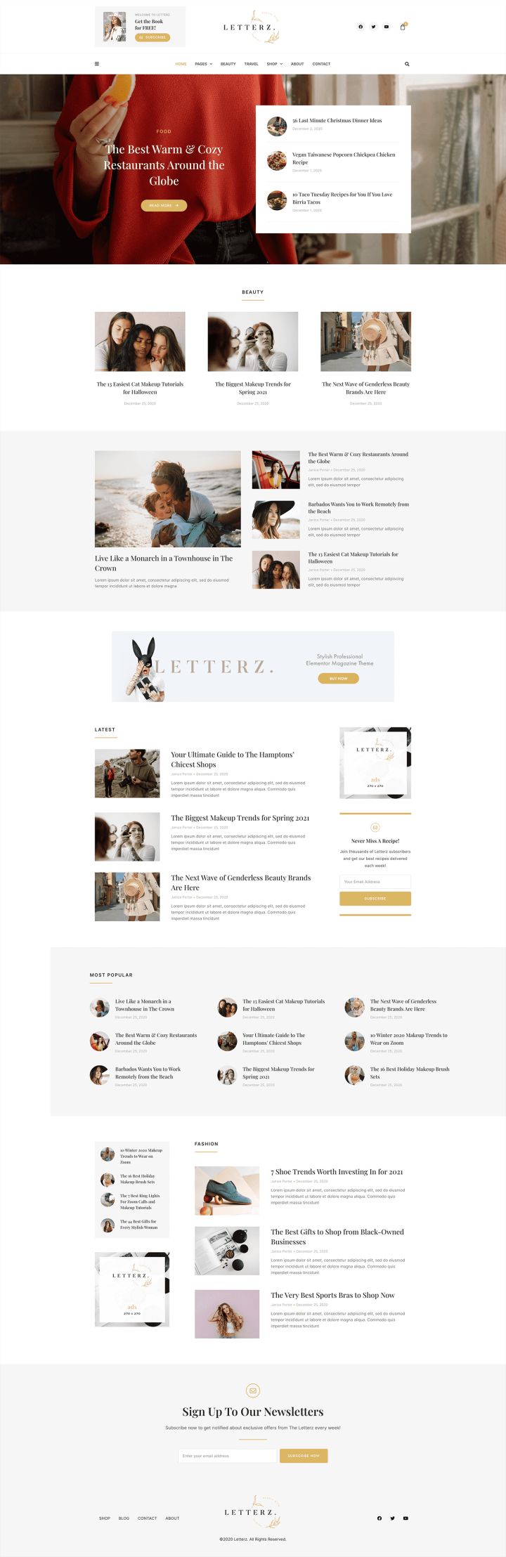 WordPress шаблон ThemeForest Letterz