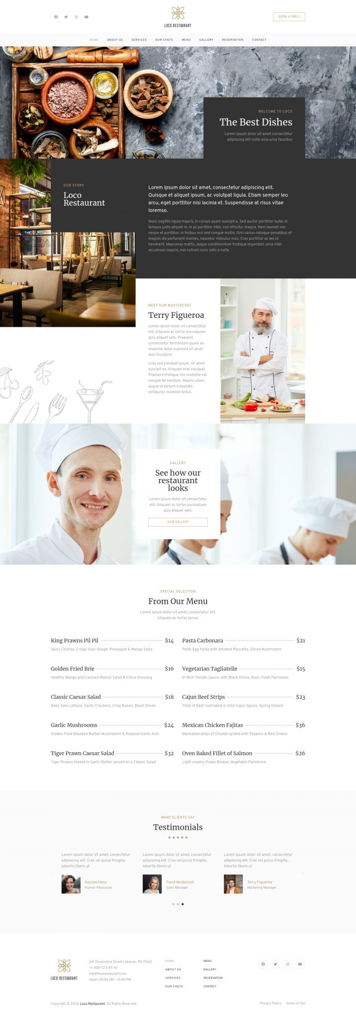 WordPress шаблон ThemeForest Loco Restaurant