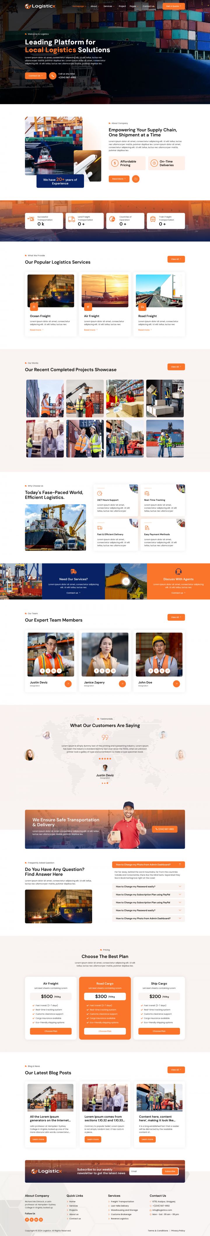 WordPress шаблон ThemeForest Logisticx
