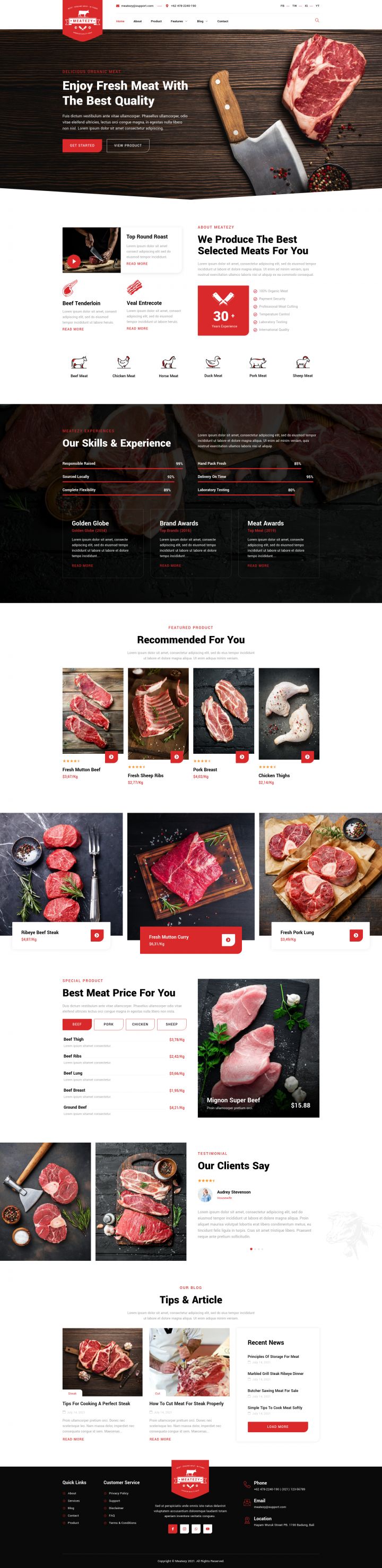 WordPress шаблон ThemeForest Meatezy