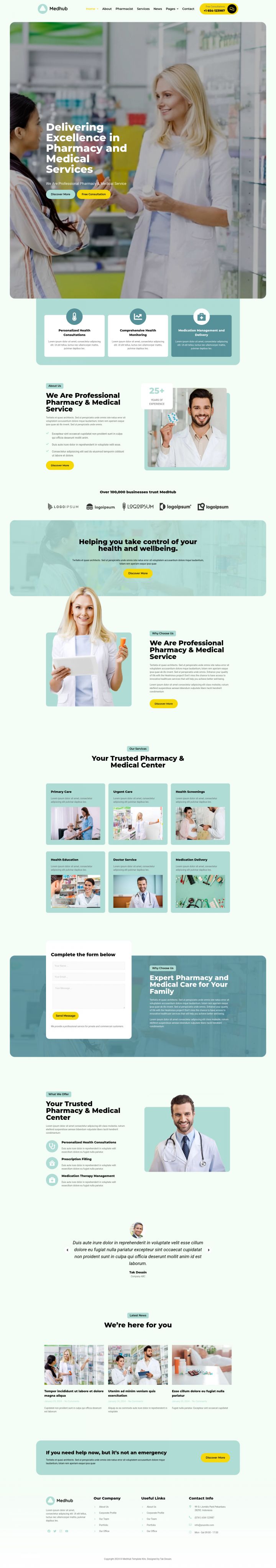 WordPress шаблон ThemeForest MedHub