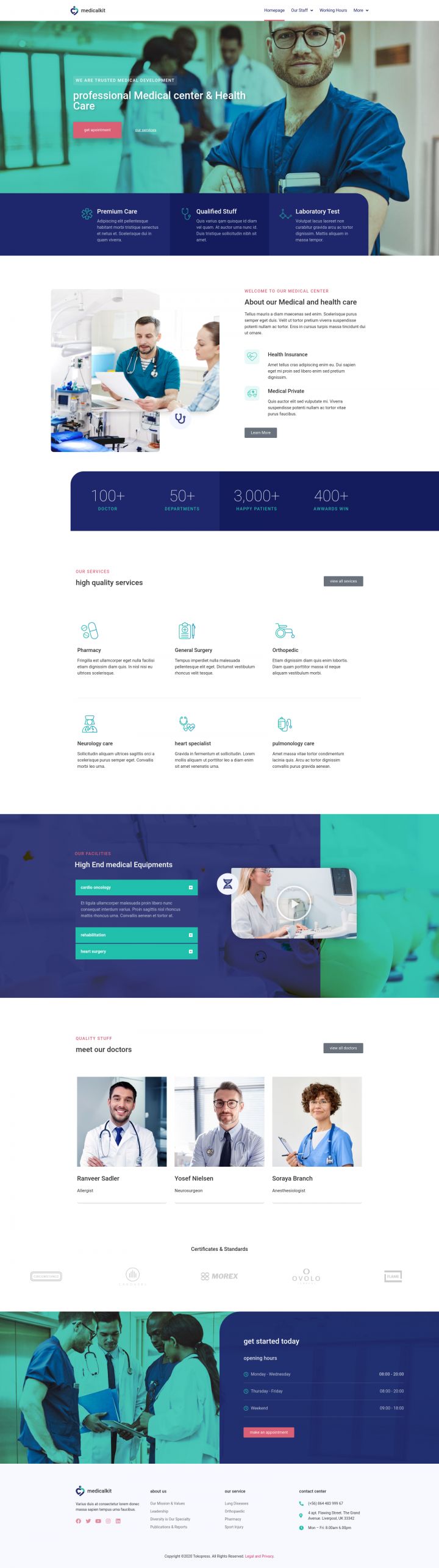 WordPress шаблон ThemeForest Medicale