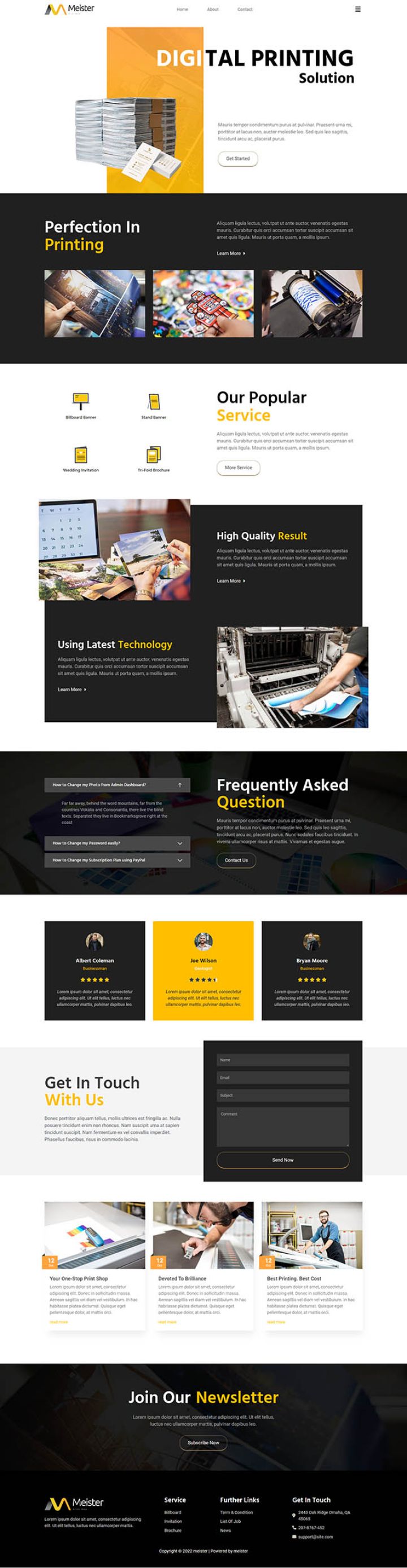 WordPress шаблон ThemeForest Meister