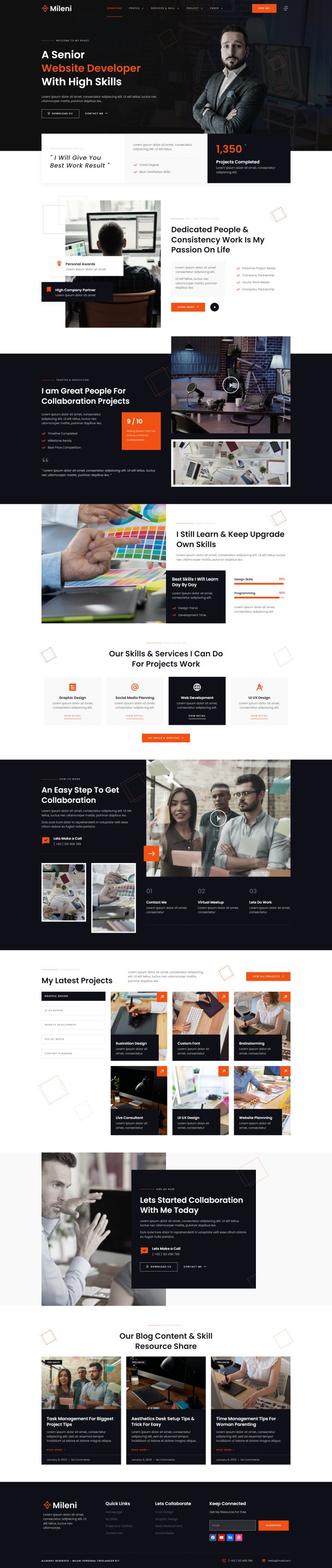 WordPress шаблон ThemeForest Mileni