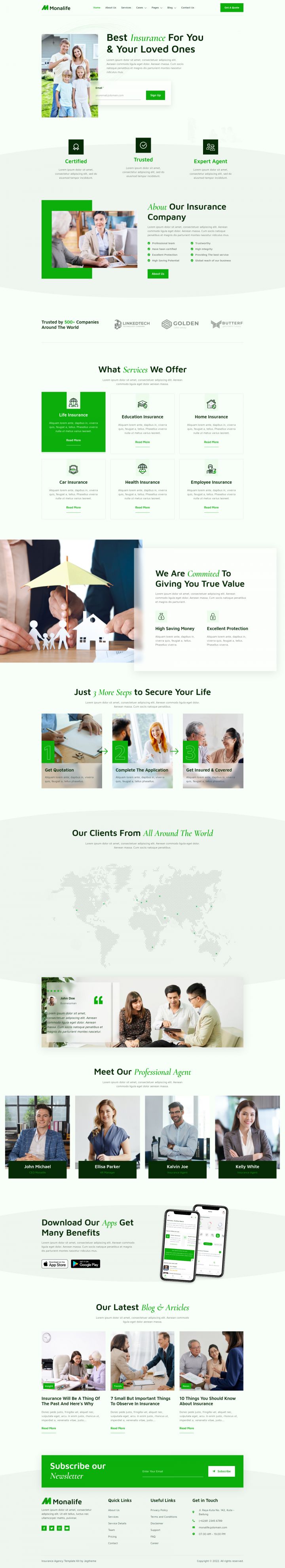 WordPress шаблон ThemeForest Monalife