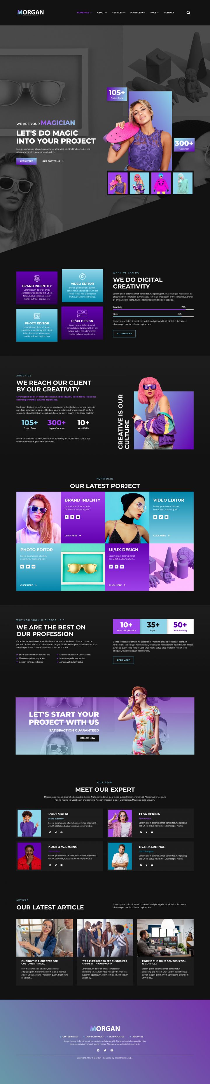 WordPress шаблон ThemeForest Morgan