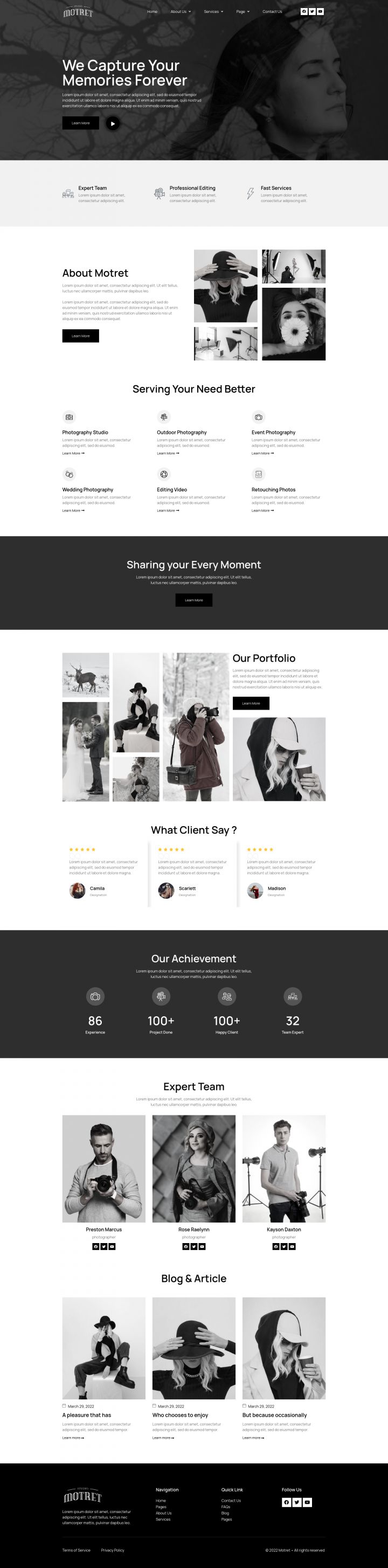 WordPress шаблон ThemeForest Motret