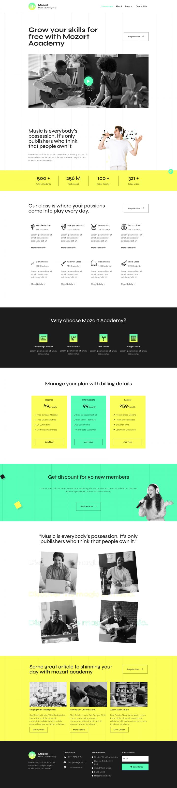 WordPress шаблон ThemeForest Mozart