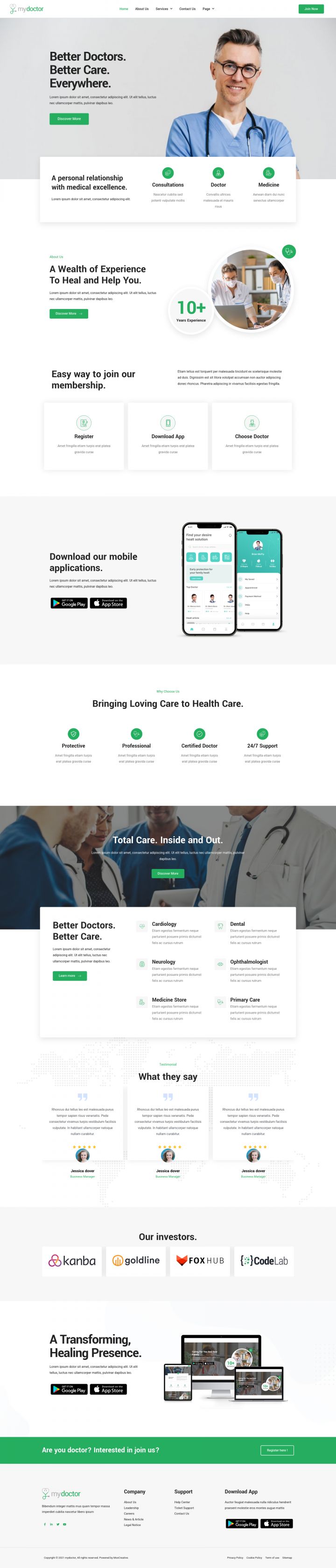 WordPress шаблон ThemeForest MyDoctor