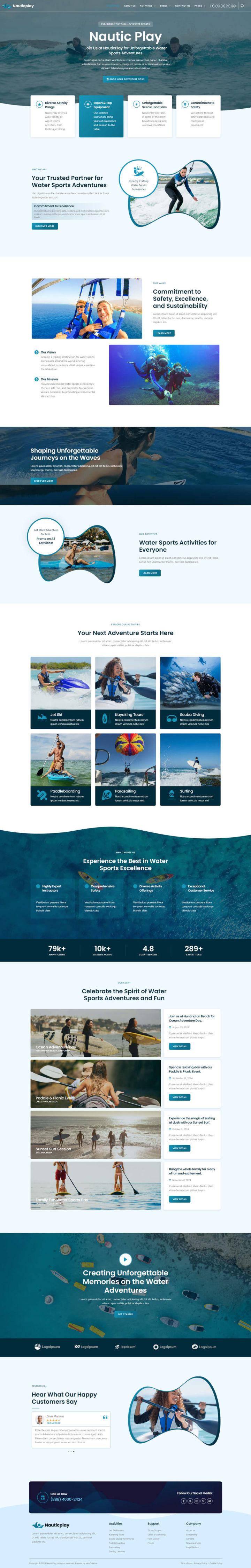 WordPress шаблон ThemeForest NauticPlay