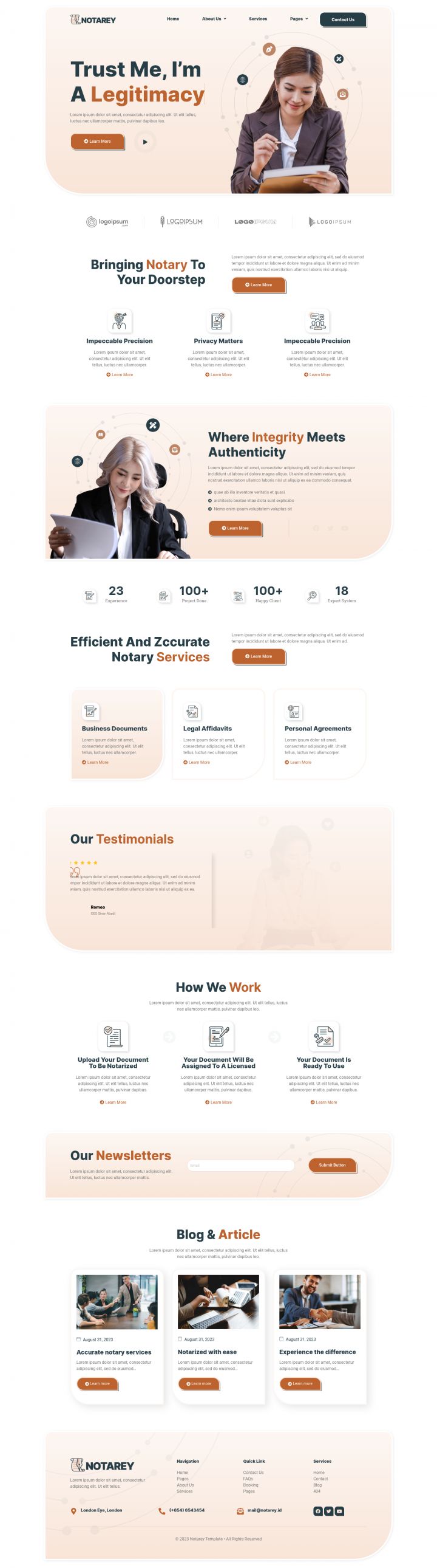 WordPress шаблон ThemeForest Notarey