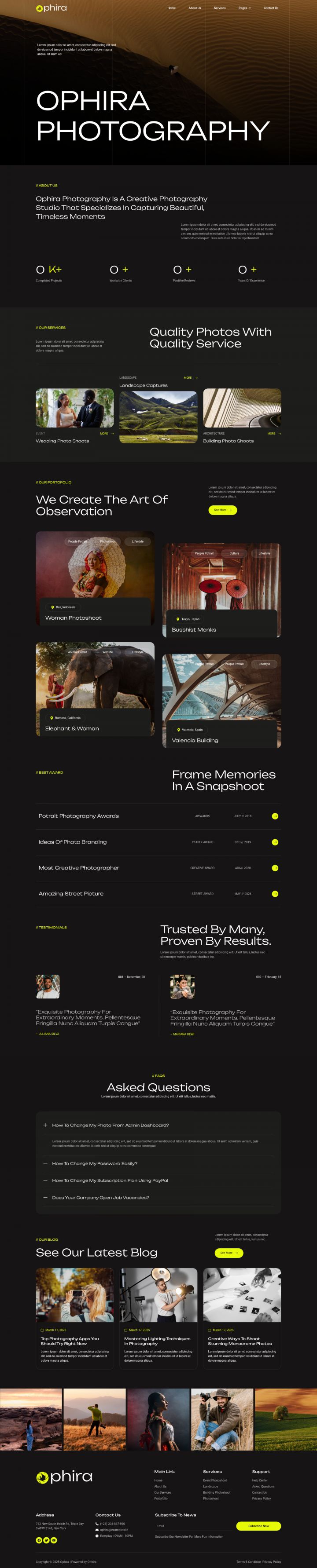 WordPress шаблон ThemeForest Ophira