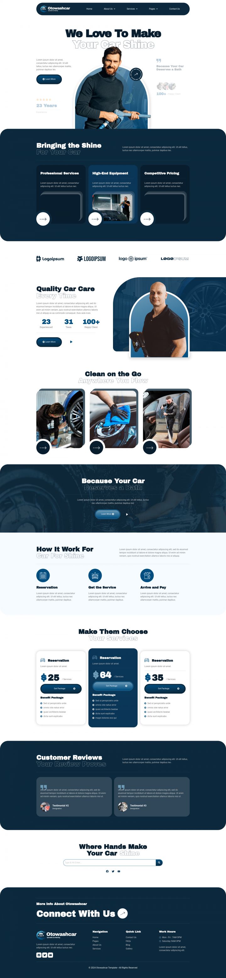 WordPress шаблон ThemeForest Otowashcar