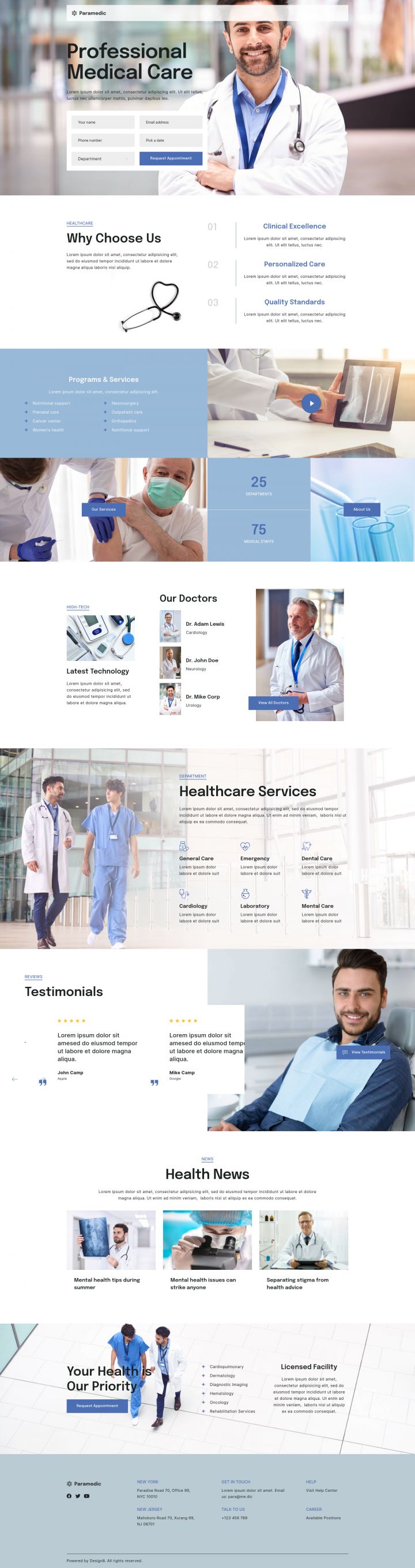 WordPress шаблон ThemeForest Paramedic