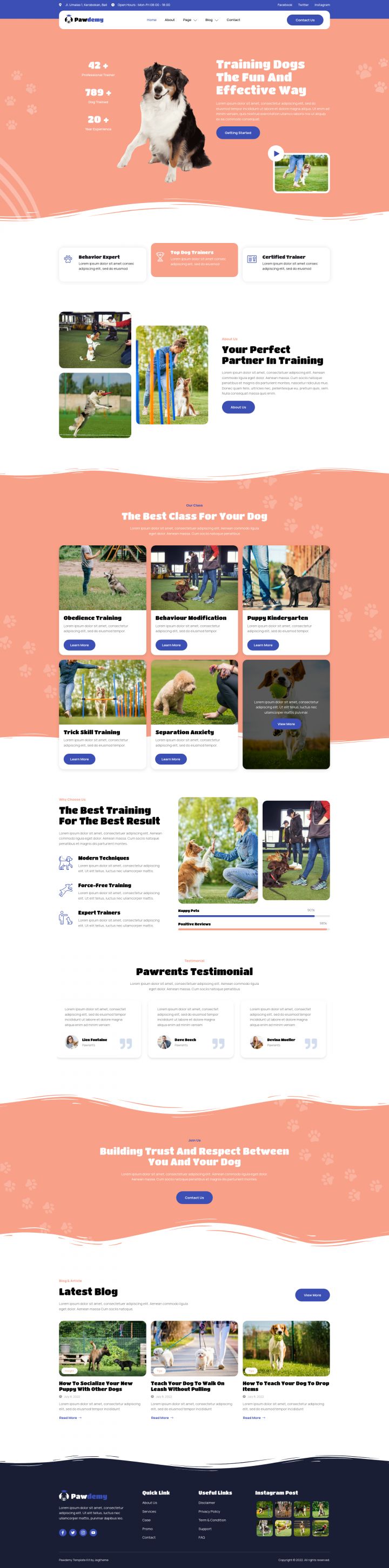 WordPress шаблон ThemeForest Pawdemy