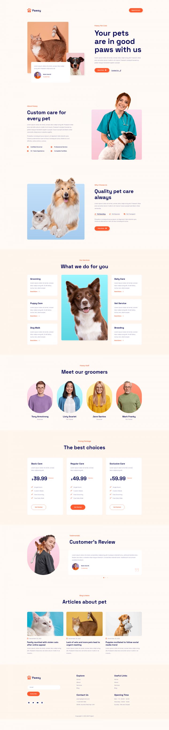 WordPress шаблон ThemeForest Pawsy