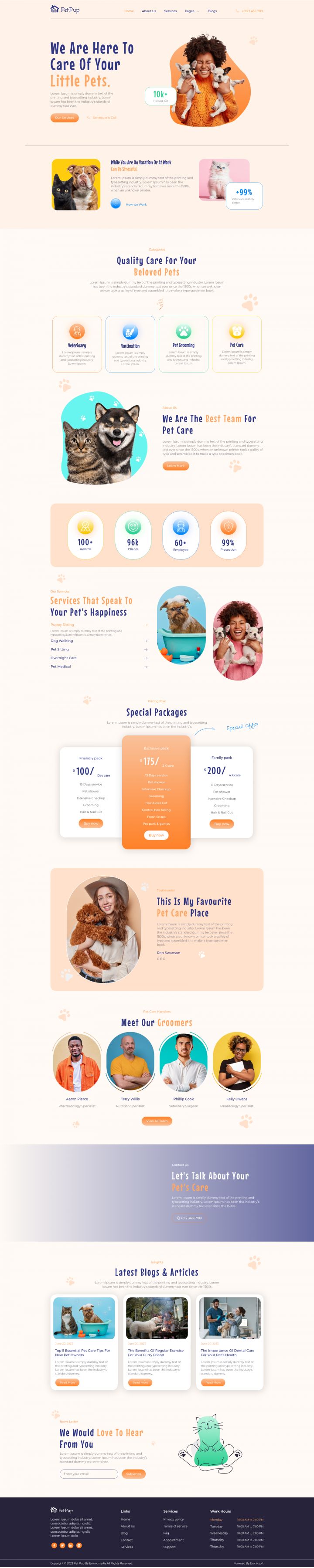 WordPress шаблон ThemeForest PetPup