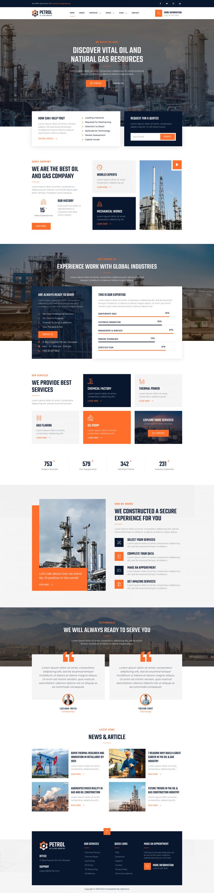 WordPress шаблон ThemeForest Petrol