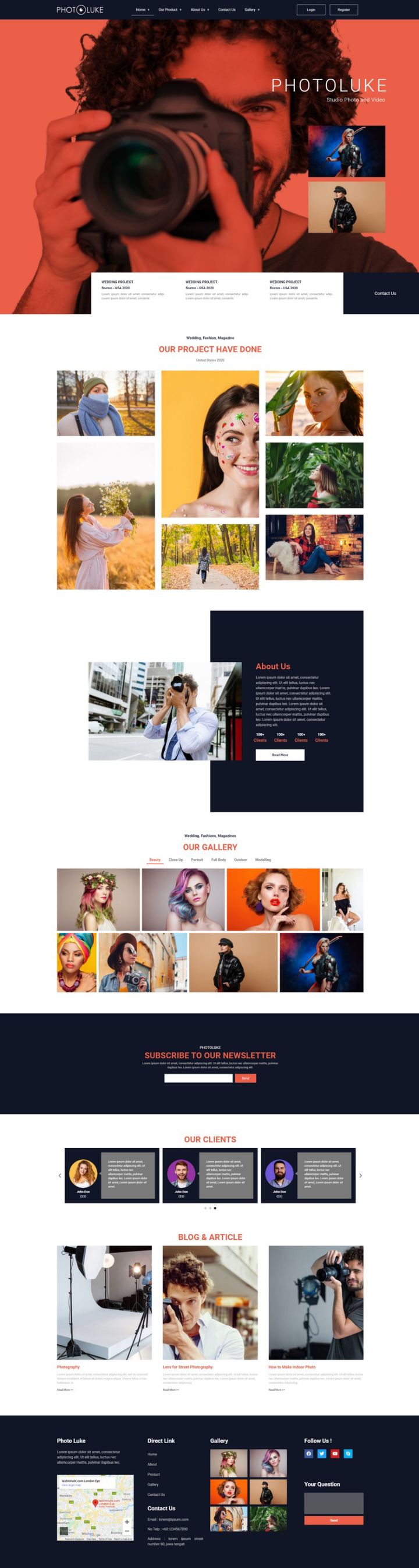 WordPress шаблон ThemeForest Photoluke