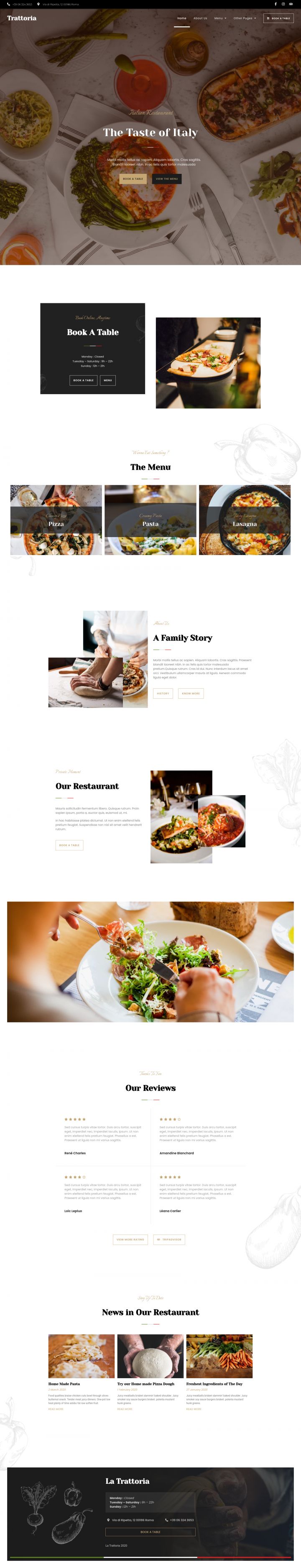 WordPress шаблон ThemeForest Pizzeria Trattoria