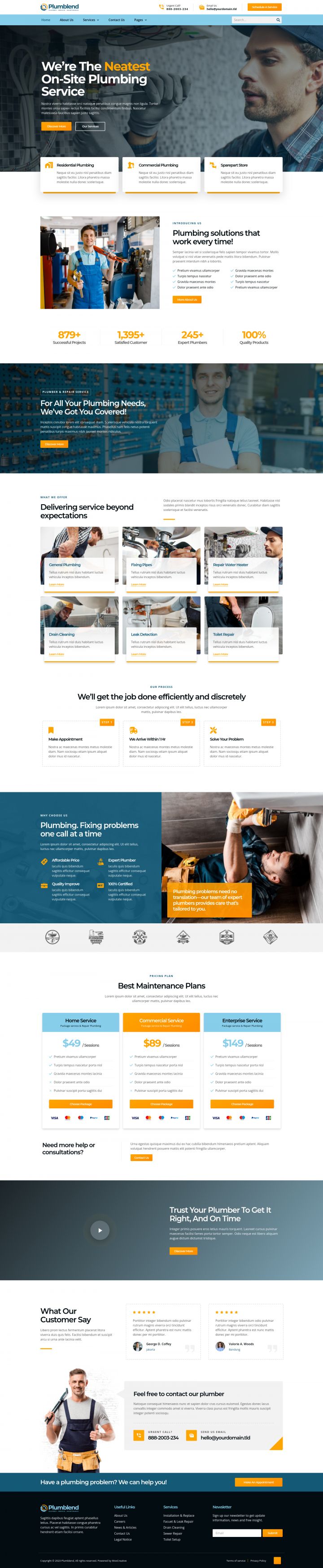 WordPress шаблон ThemeForest Plumbend