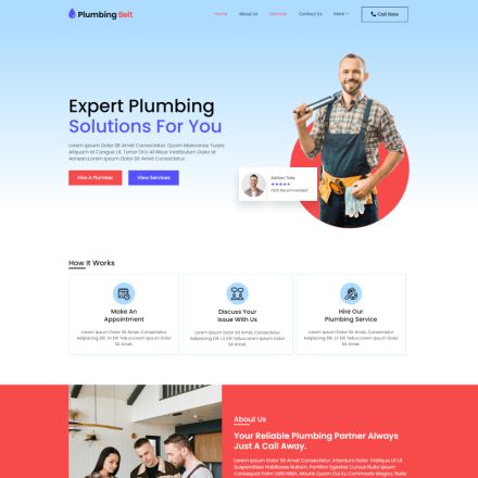 ThemeForest Plumbing Bolt