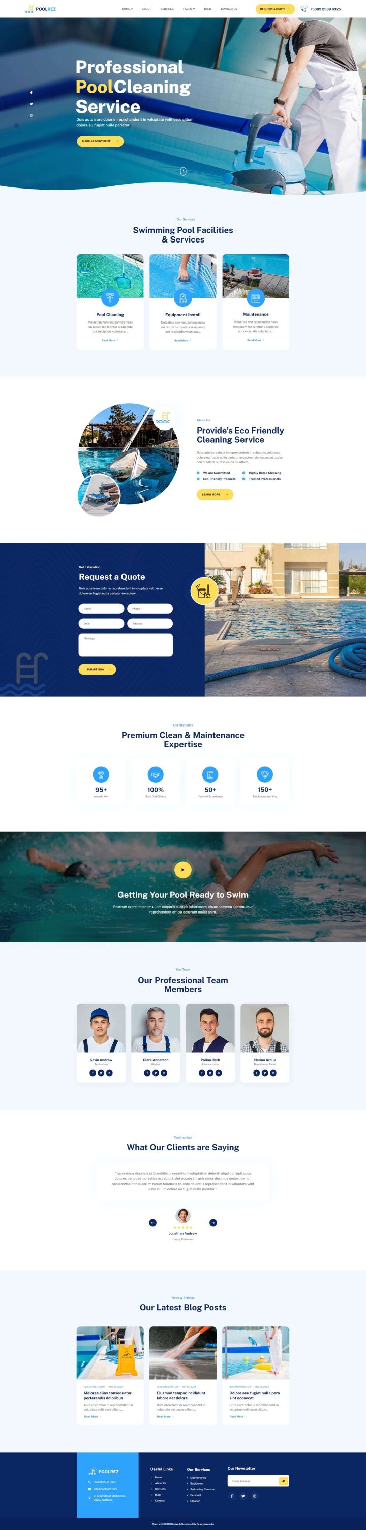 WordPress шаблон ThemeForest Poolrez