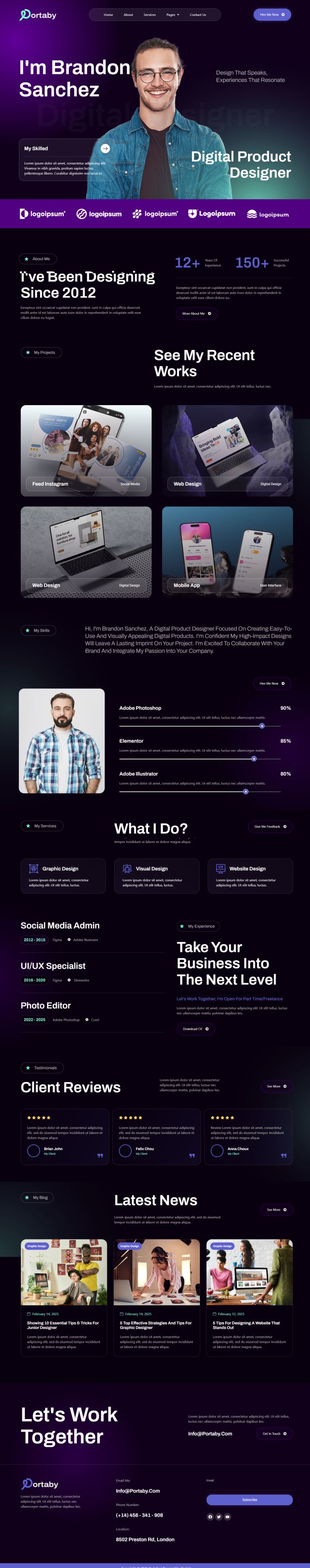 WordPress шаблон ThemeForest Portaby
