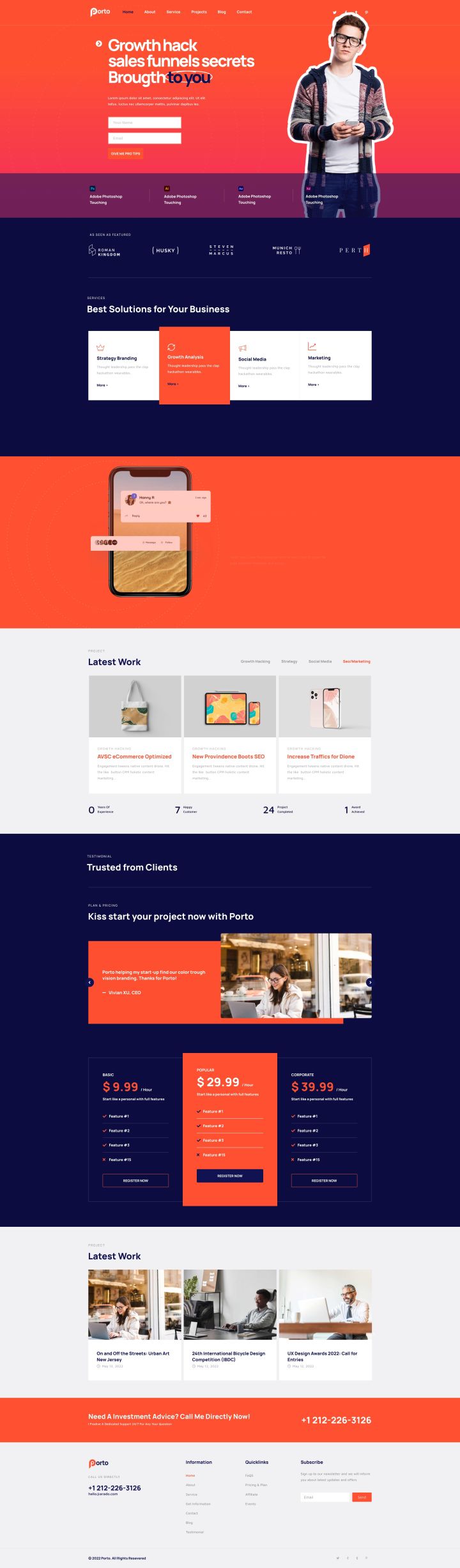 WordPress шаблон ThemeForest Porto CV