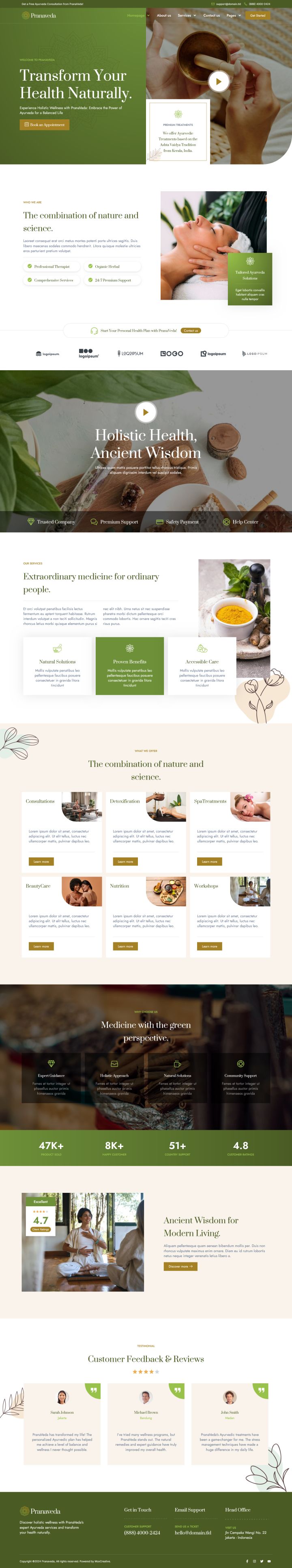 WordPress шаблон ThemeForest PranaVeda