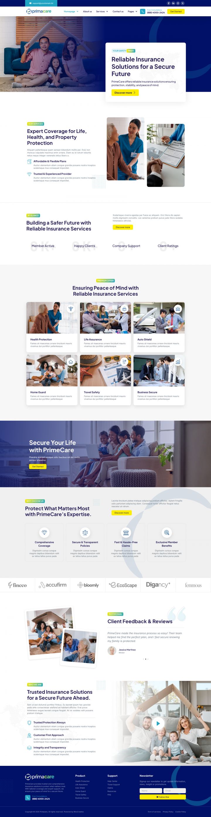 WordPress шаблон ThemeForest PrimaCare