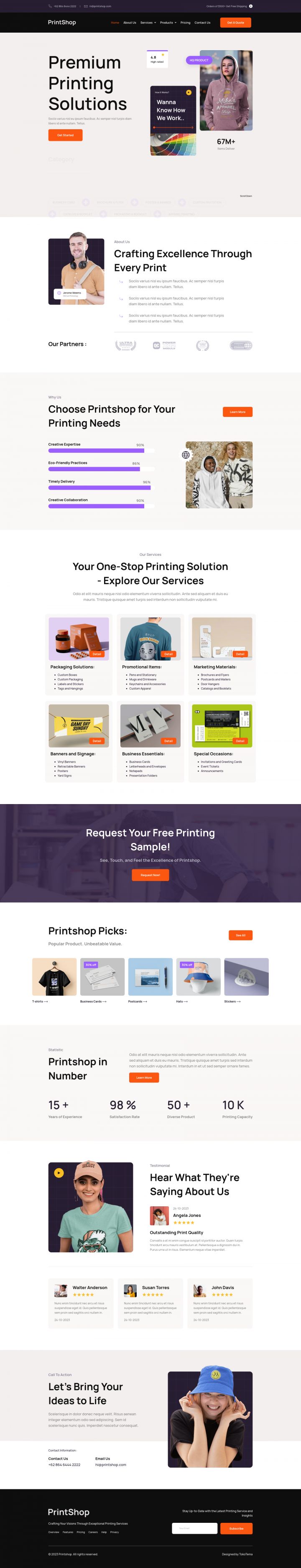 WordPress шаблон ThemeForest Printshop