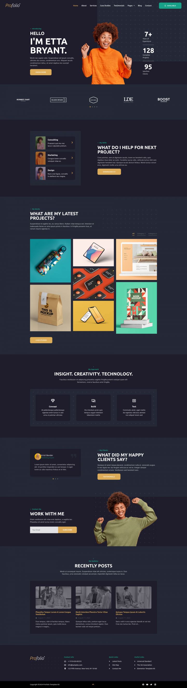 WordPress шаблон ThemeForest Profolio