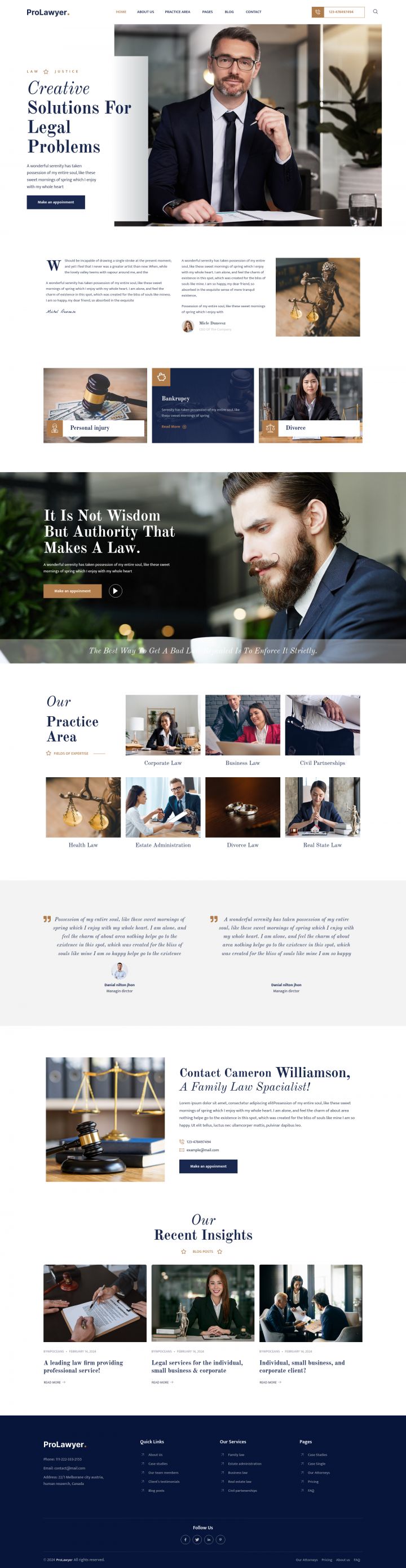 WordPress шаблон ThemeForest Prolawyer