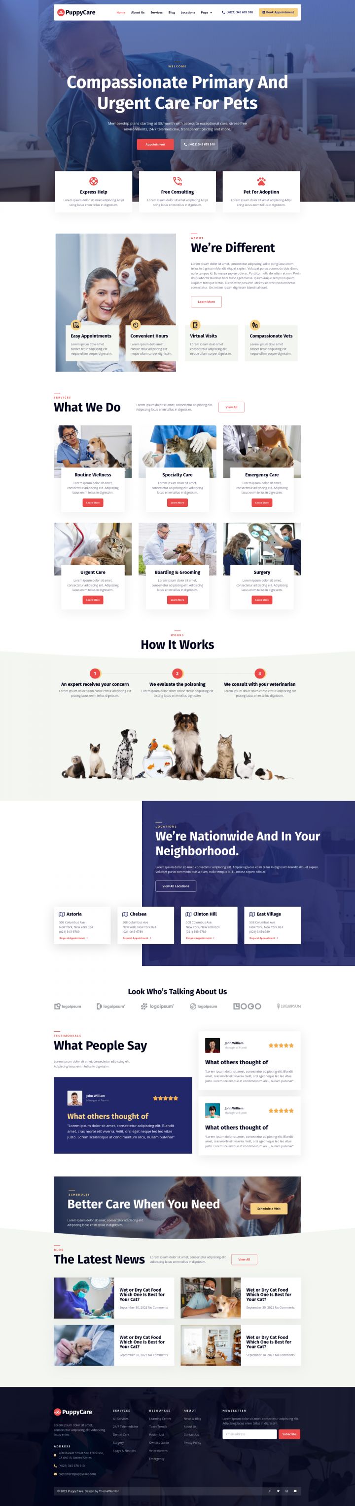 WordPress шаблон ThemeForest PuppyCare