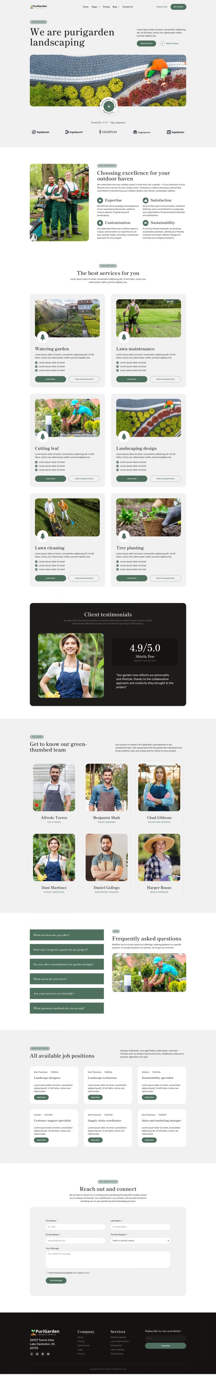 WordPress шаблон ThemeForest PuriGarden