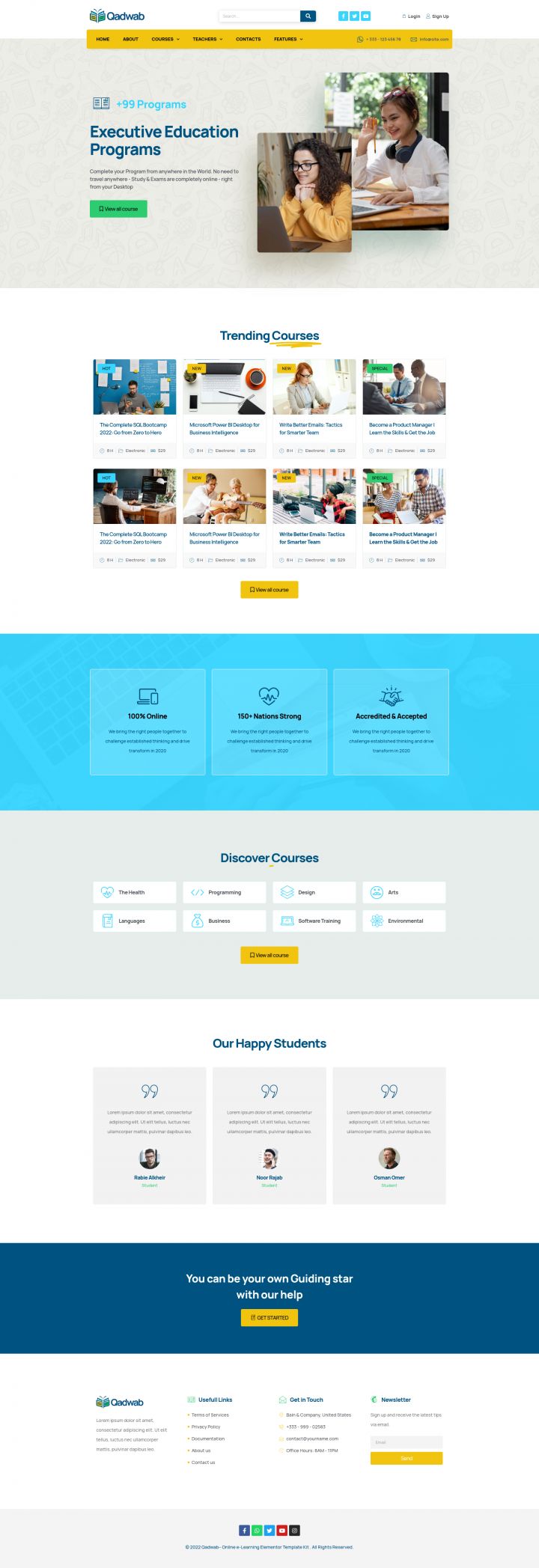 WordPress шаблон ThemeForest Qadwab