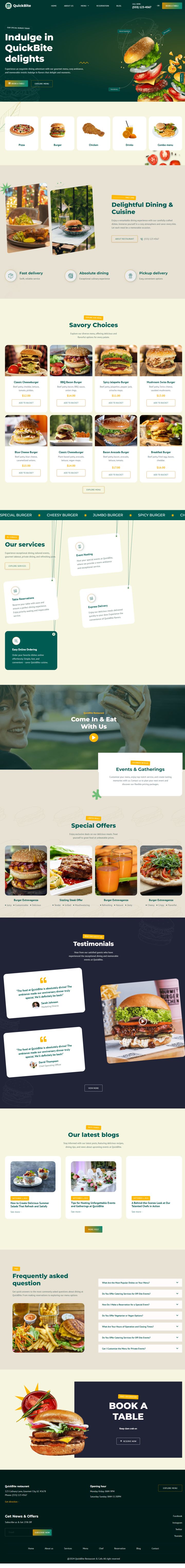 WordPress шаблон ThemeForest Quick Bite