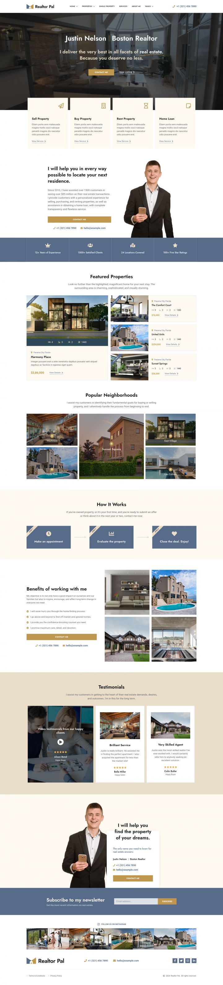 WordPress шаблон ThemeForest Realtor Pal