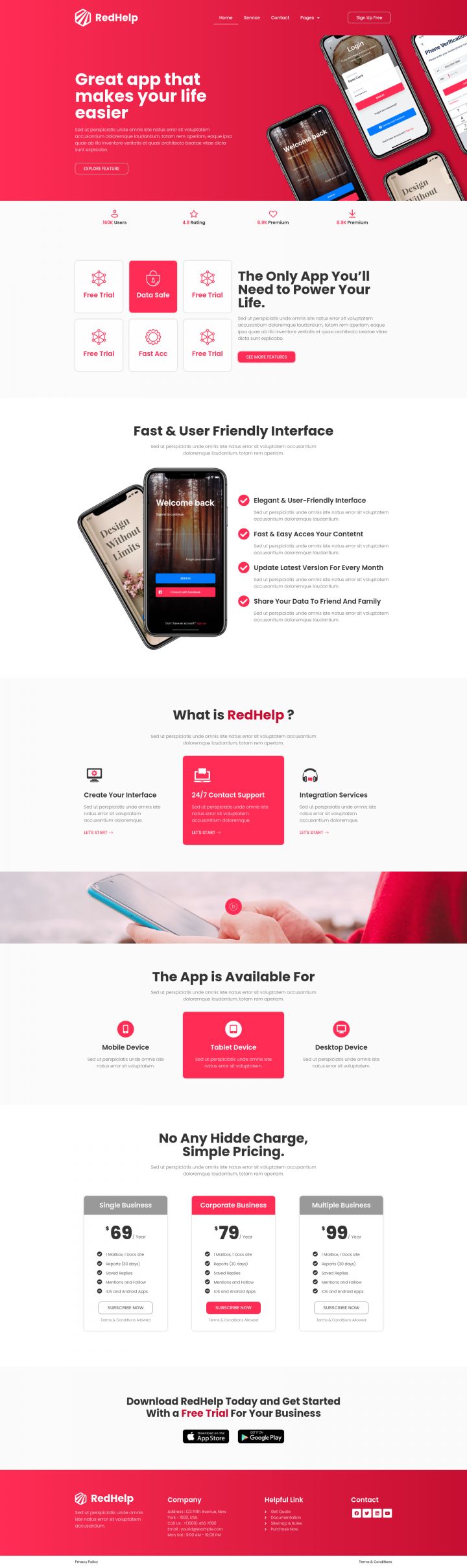 WordPress шаблон ThemeForest RedHelp