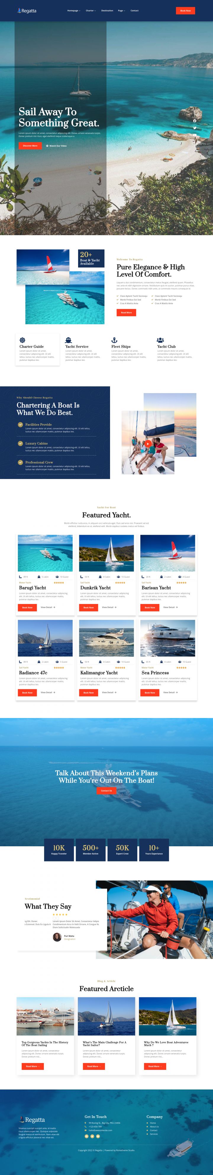 WordPress шаблон ThemeForest Regatta