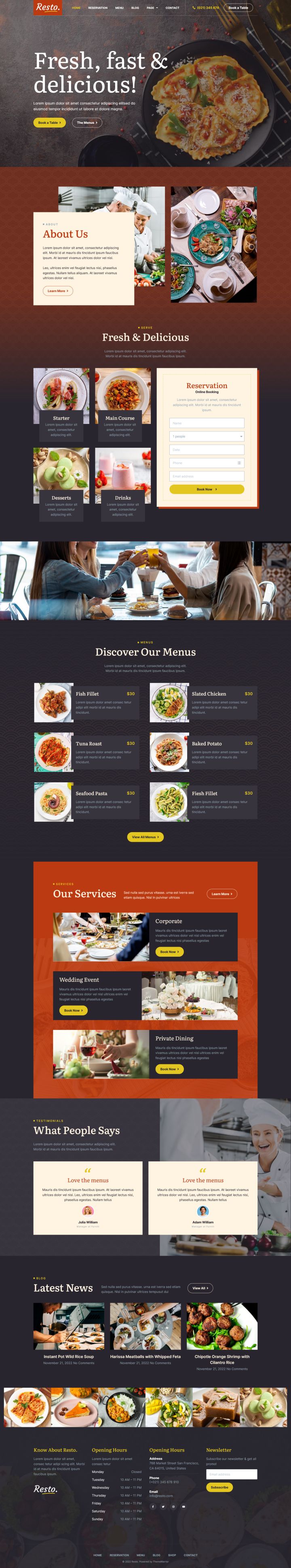 WordPress шаблон ThemeForest Resto